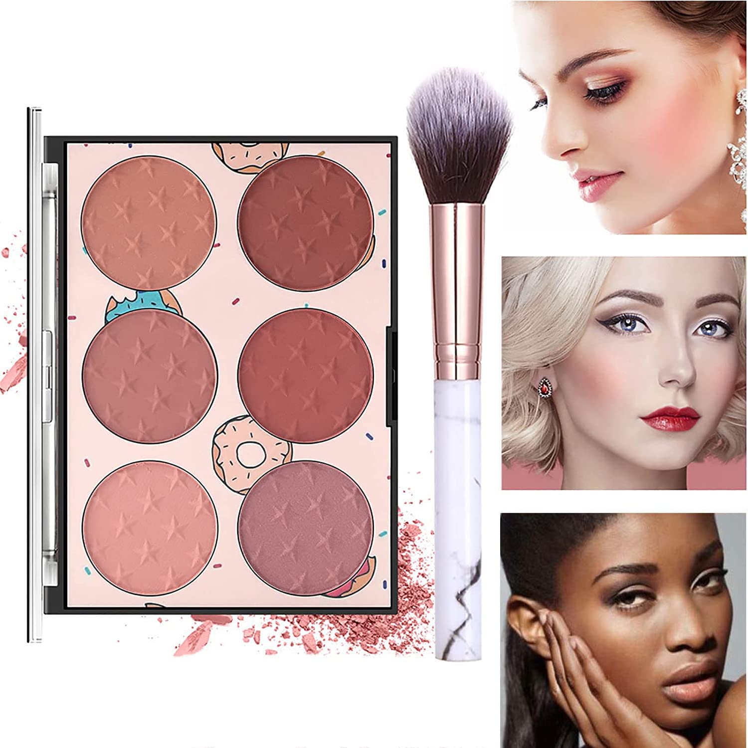 Kit de maquillaje profesional de 12 colores para mujer, sombra de o...