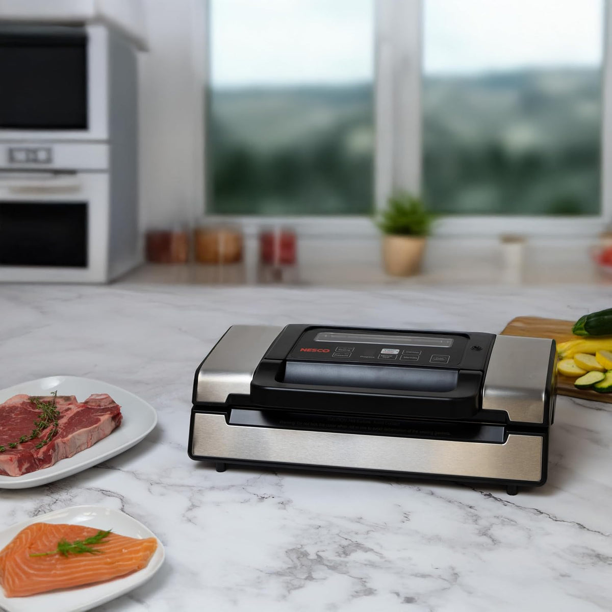 Envasadora de alimentos al vacío Nesco VS-01 - De color blanco, Pla...