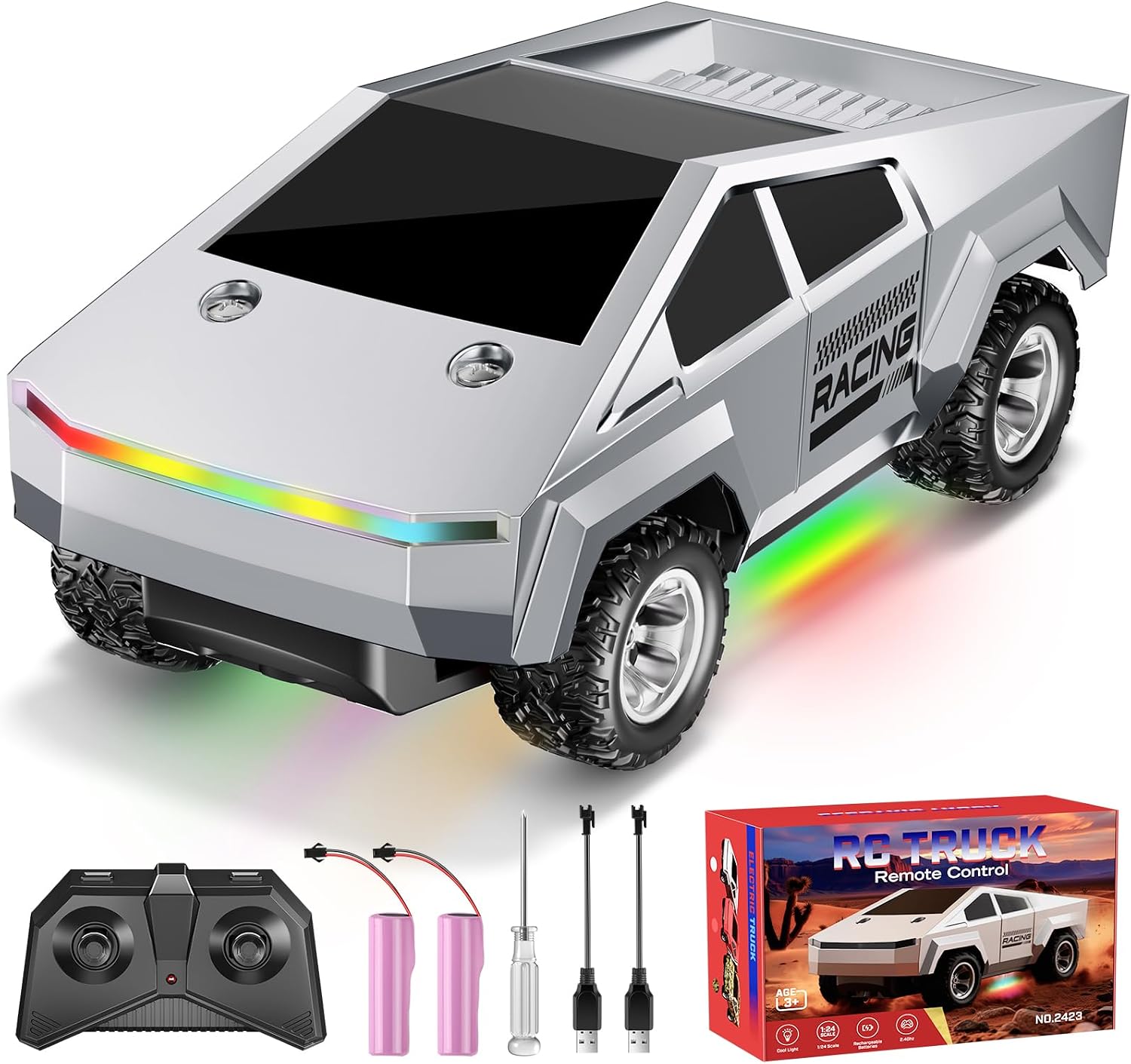 ValueTalks 1:24 Coche RC Juguetes, Camión RC Todo Terreno de Alta V...