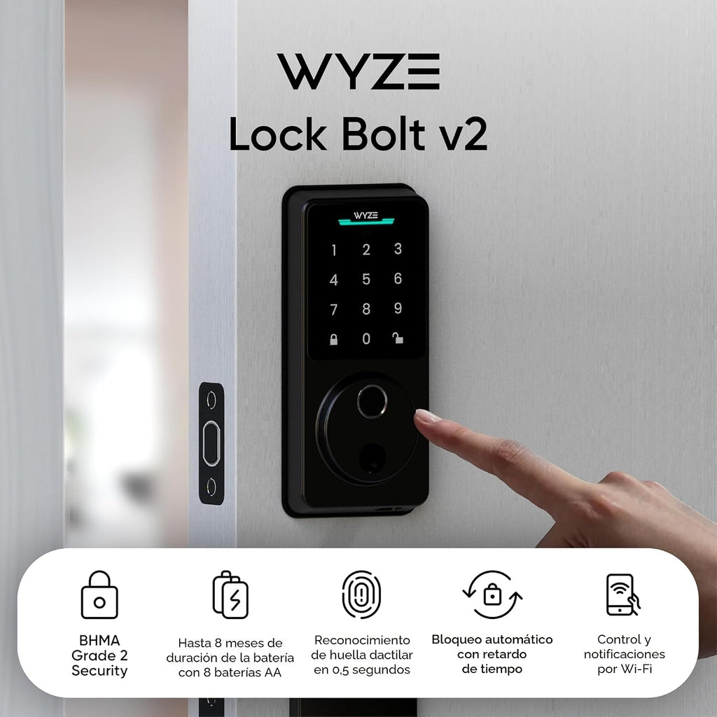 Wyze Auto-Lock Bolt v2, cerradura inteligente de entrada sin llave...