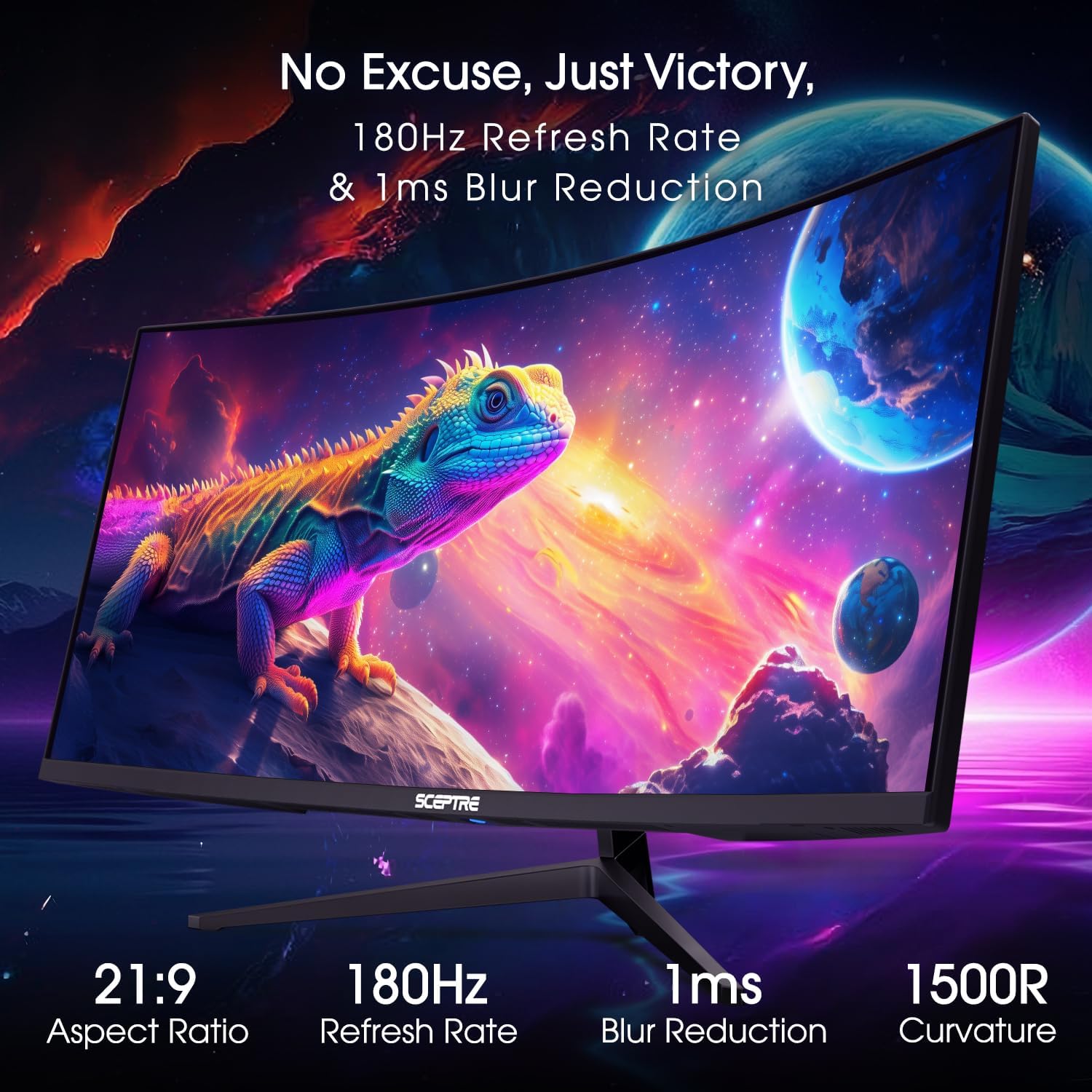 ¡Nuevo! Sceptre - Monitor ultraancho curvado de 34 pulgadas WQHD de...