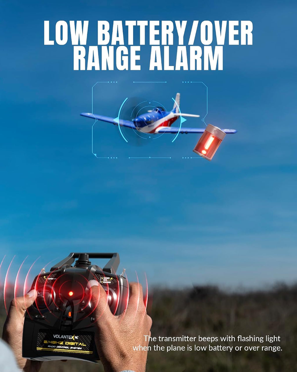 VOLANTEXRC Avión RC, avión de control remoto de 4 canales P51d Must...