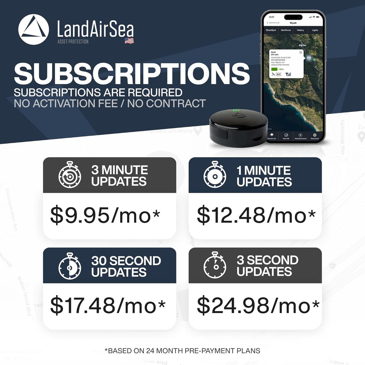 LandAirSea 54 Rastreador GPS (Edición Premium) - Batería de Larga D...