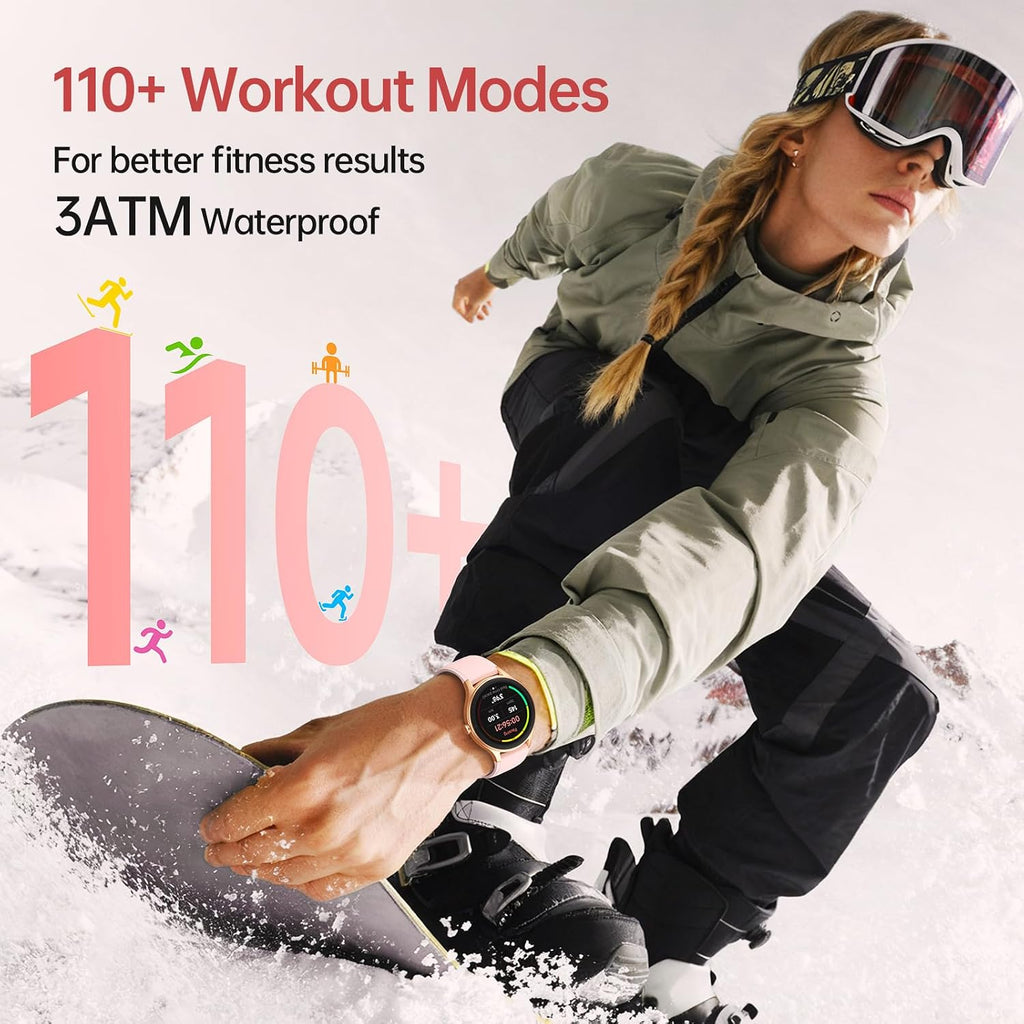 Woneligo Reloj inteligente, reloj AMOLED de fitness con pantalla tá...