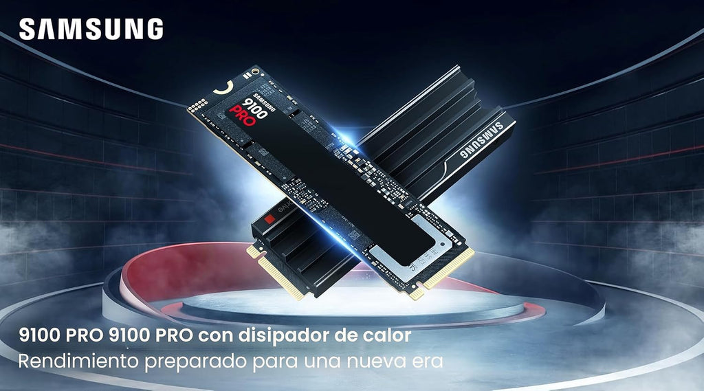 Samsung SSD 9100 PRO con disipador de calor de 4 TB, PCIe 5.0x4 M.2...