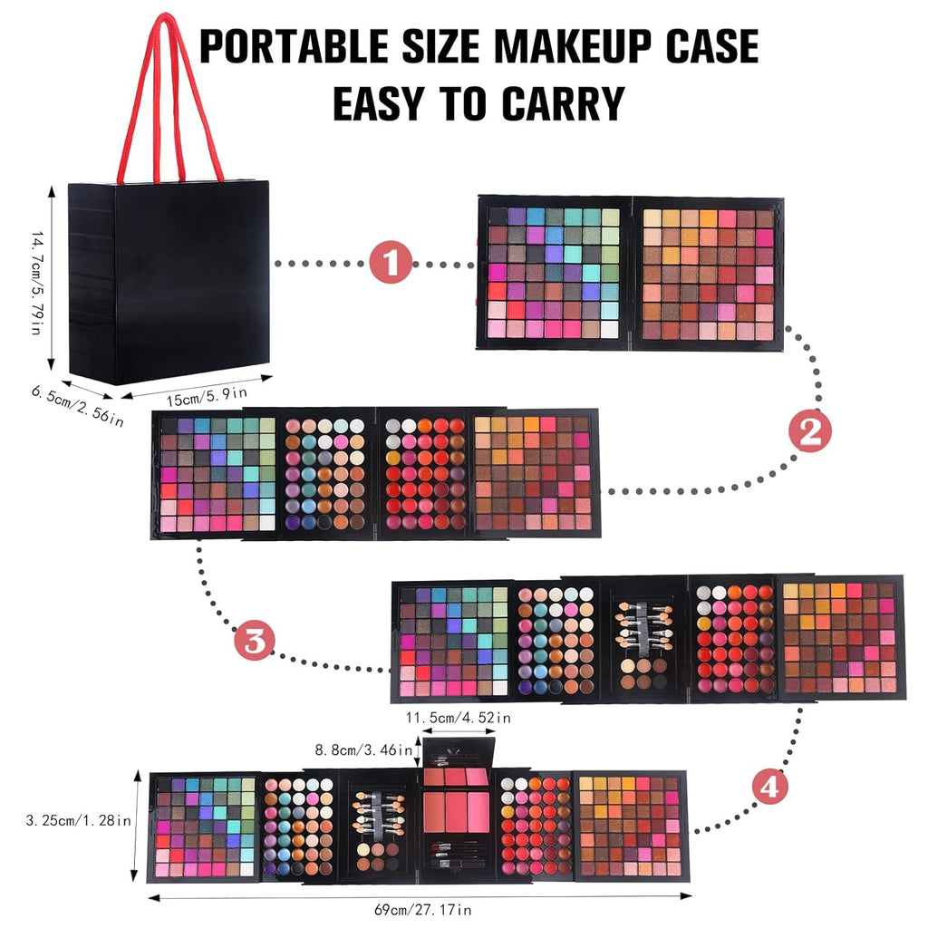 Kit de maquillaje profesional de 177 colores para mujeres y niñas,...