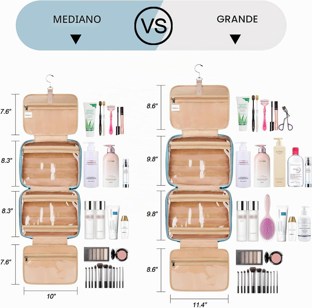 COOSKY Neceser colgante de viaje para mujer, artículos esenciales p...
