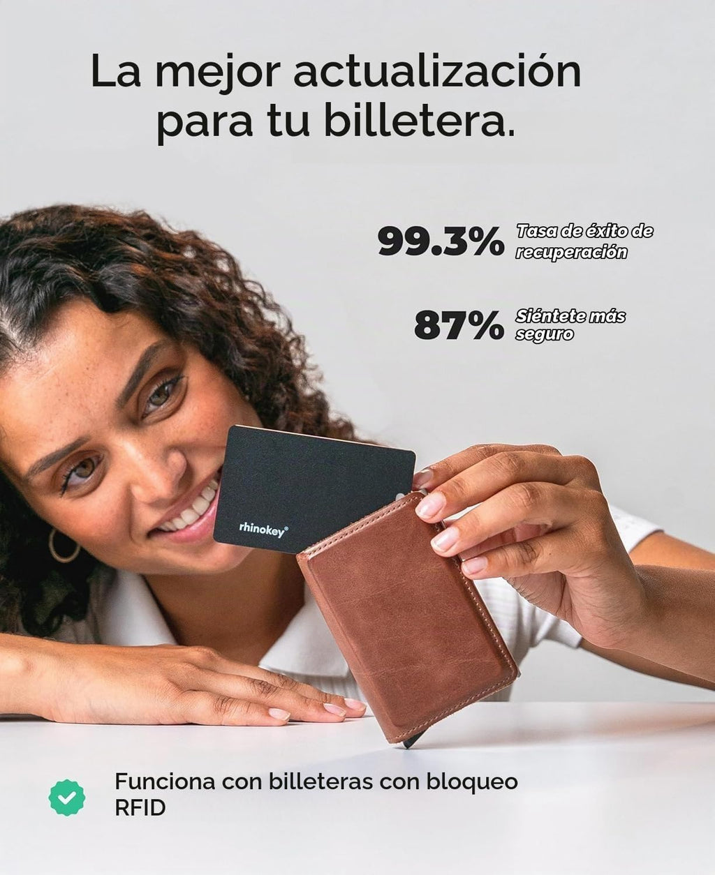 Rhinokey® Tarjeta de seguimiento de cartera, (solo Android) de 0.07...