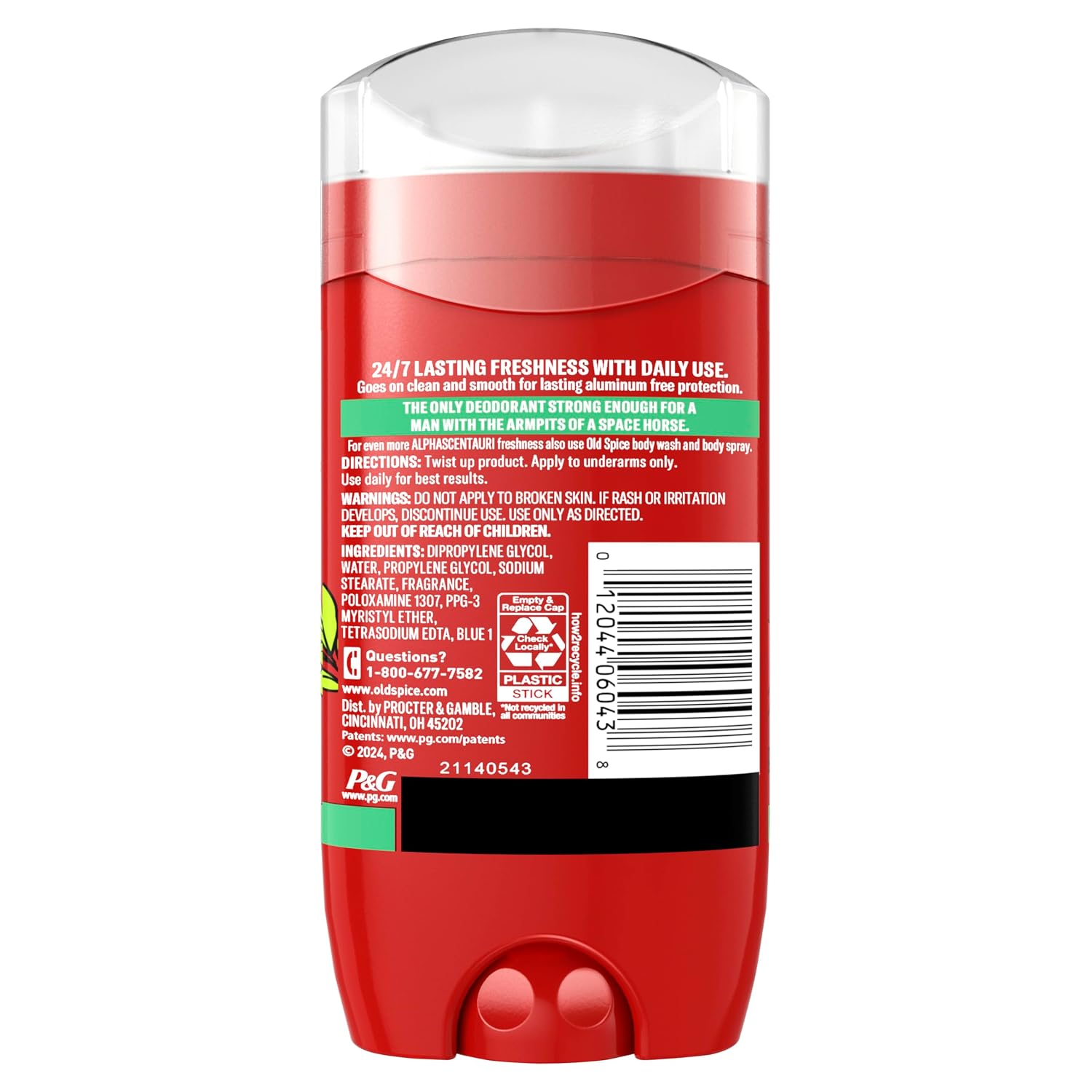 Old Spice Desodorante sin aluminio para hombres, protección contra...