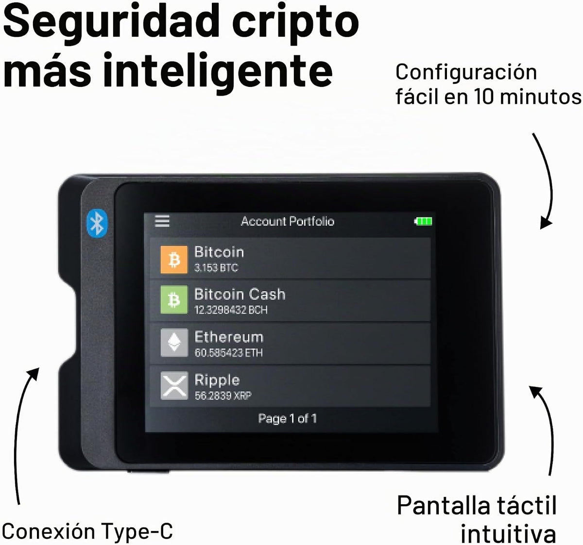SecuX Cartera criptográfica W20C Plus con placas de frases de semil...