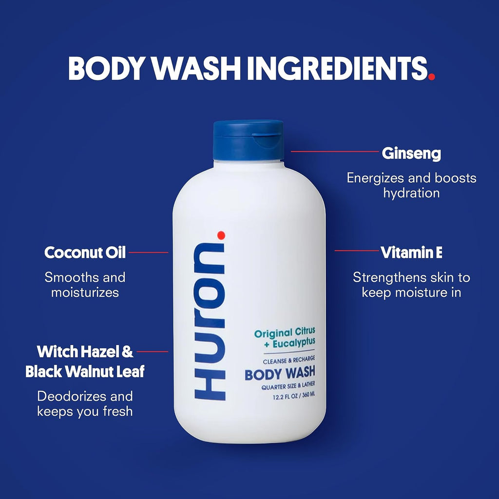 Kit de Ducha Huron - Champú, Acondicionador y Jabón Corporal para H...