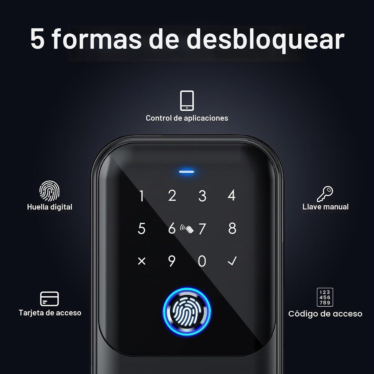 LOQRON Caja de bloqueo inteligente con llave, reconocimiento avanza...