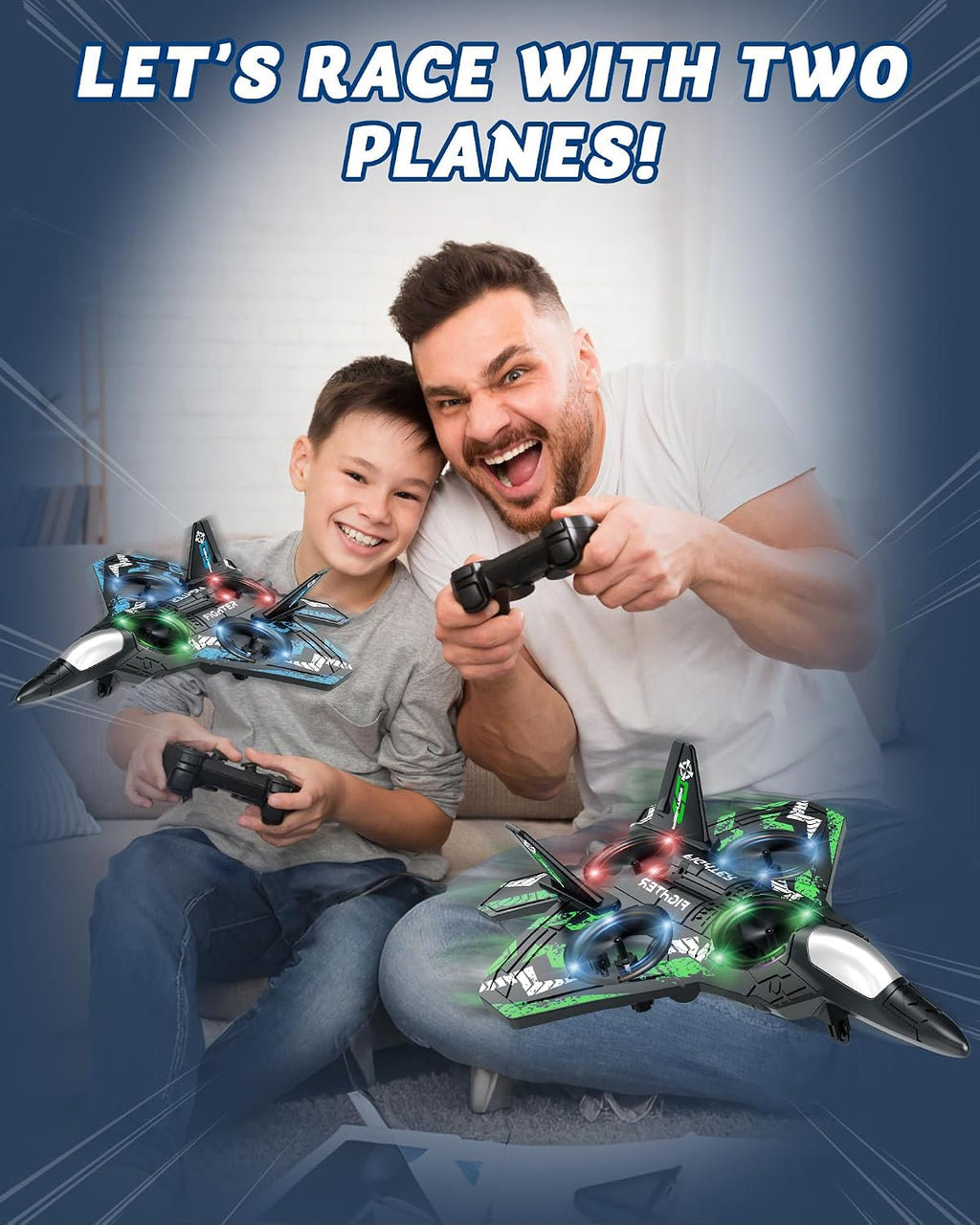 JoyRapt Form - Drones de avión RC para niños, avión de control remo...