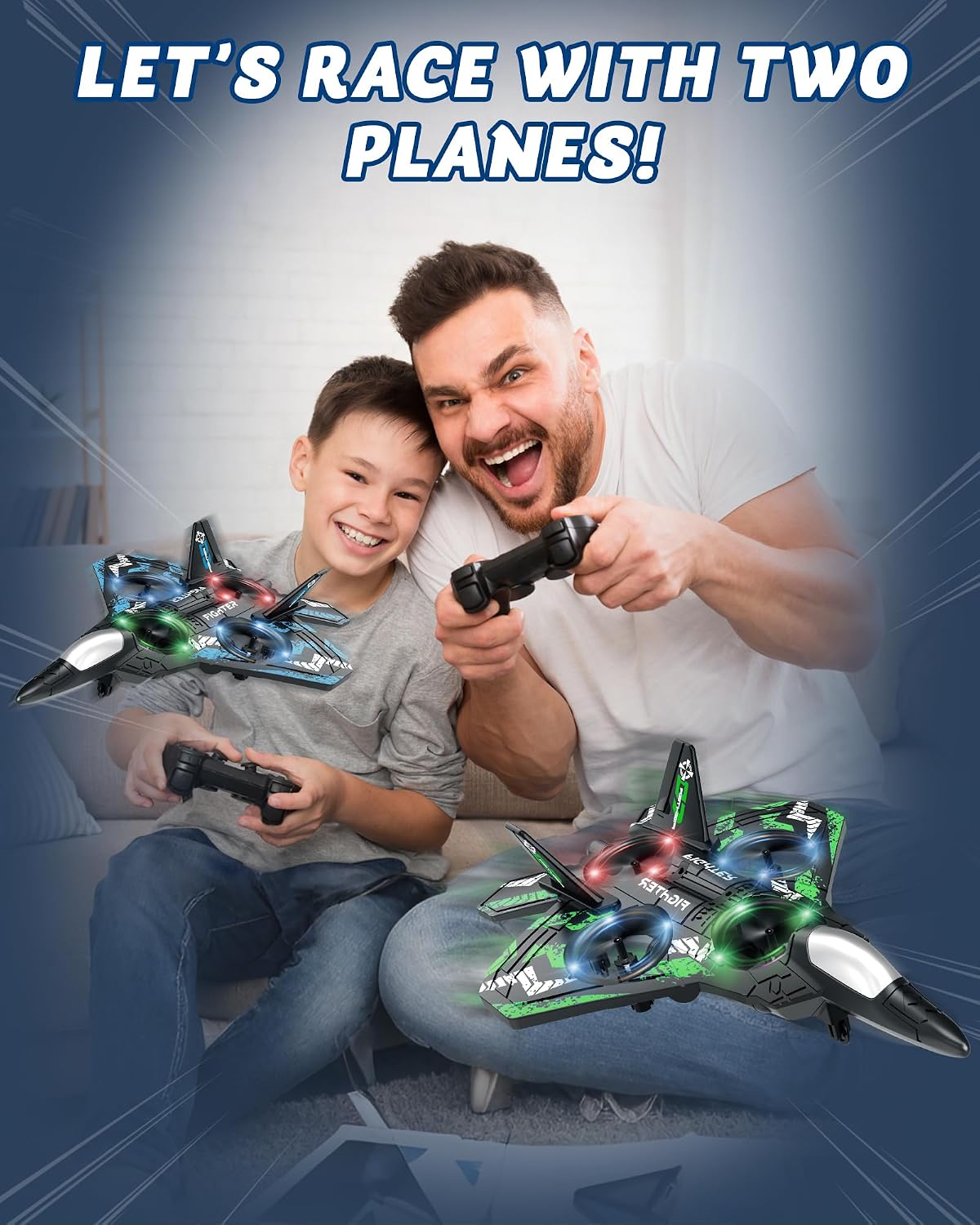 JoyRapt Form - Drones de avión RC para niños, avión de control remo...