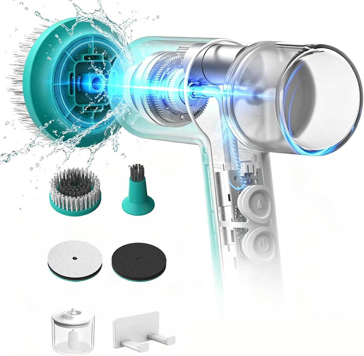 SCRIB-X Cepillo eléctrico de doble rotación, IPX5, impermeable, mul...
