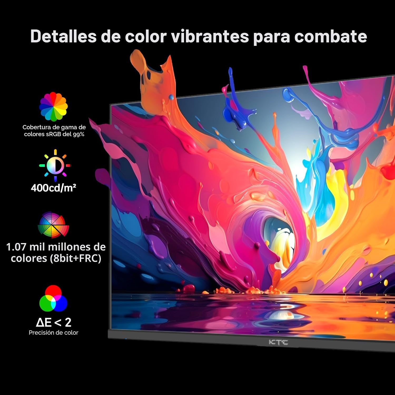 KTC Monitor de juegos QHD de 24 pulgadas 180Hz, monitor de computad...