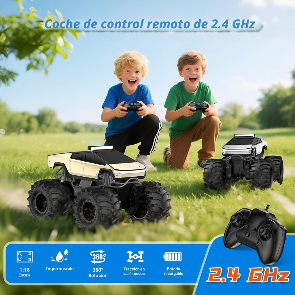 Coche de control remoto para niños, juguetes de camiones monstruo 1...