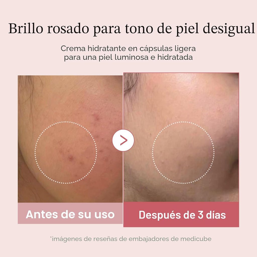 medicube Crema cápsula con salmón ADN PDRN colágeno rosa | Crema hi...