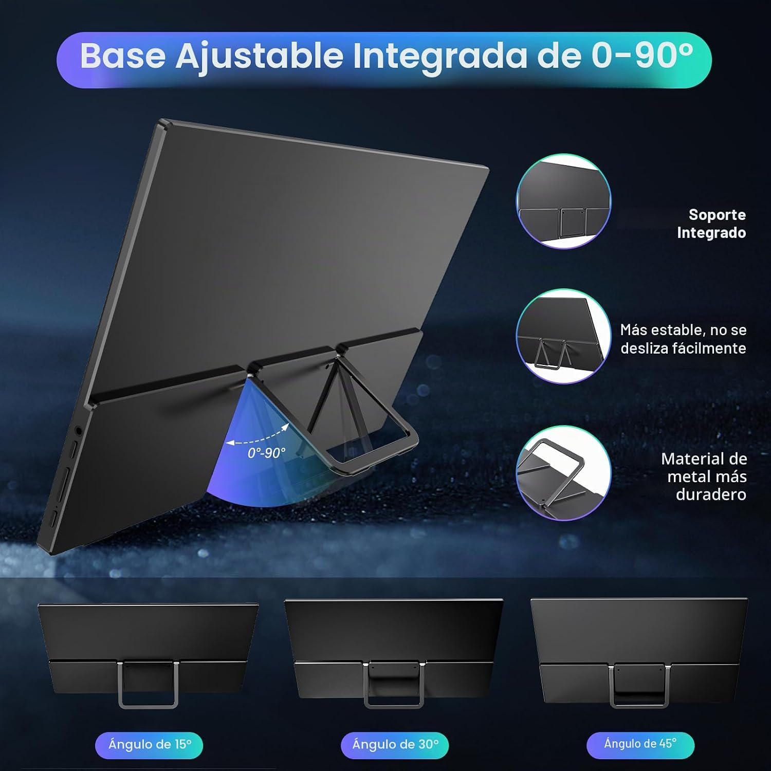 InnoView Monitor Portátil de 15.6'' para Laptop con Soporte...
