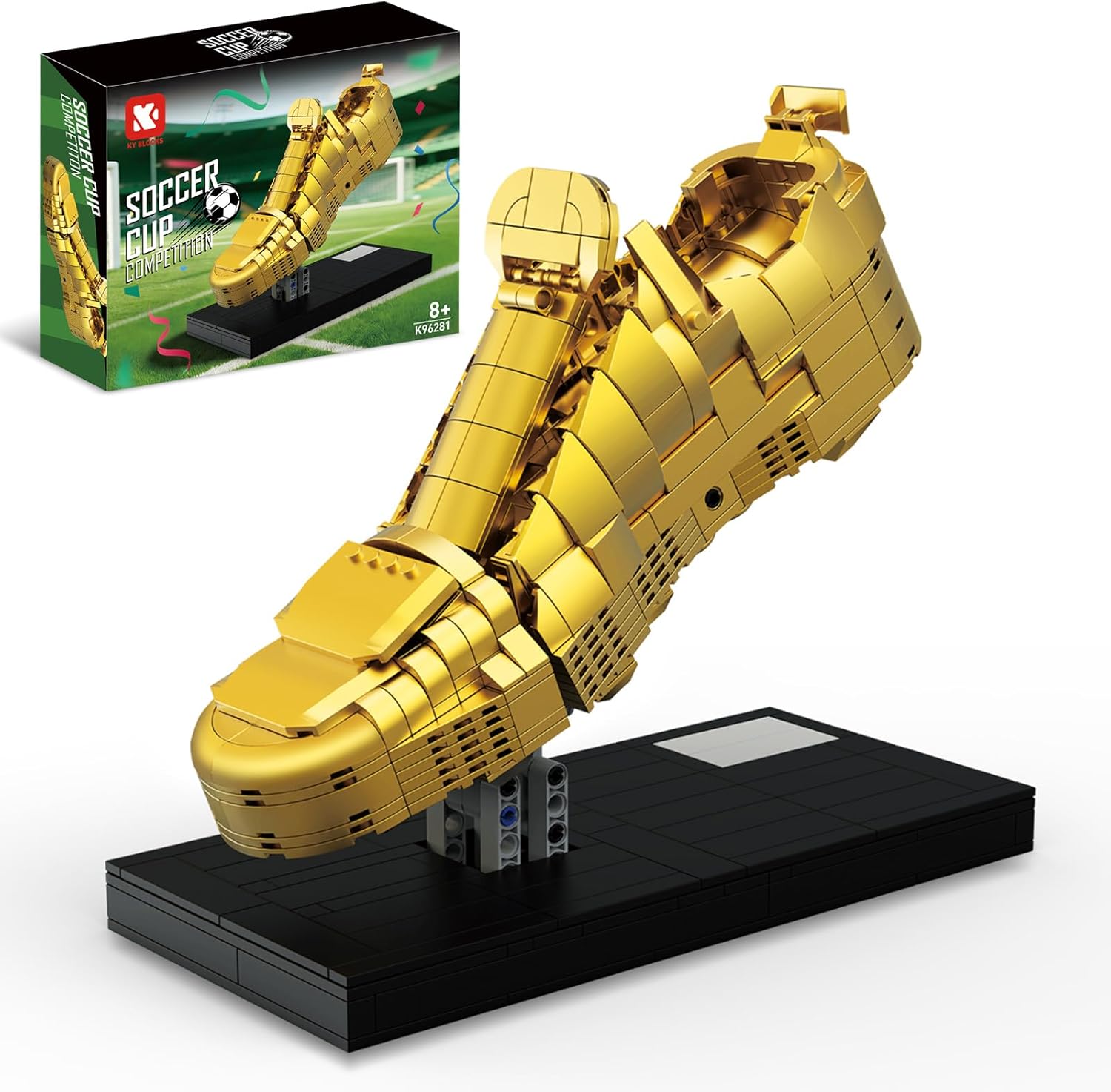 Voicinlili Juego de construcción de trofeo de botas doradas, modelo...