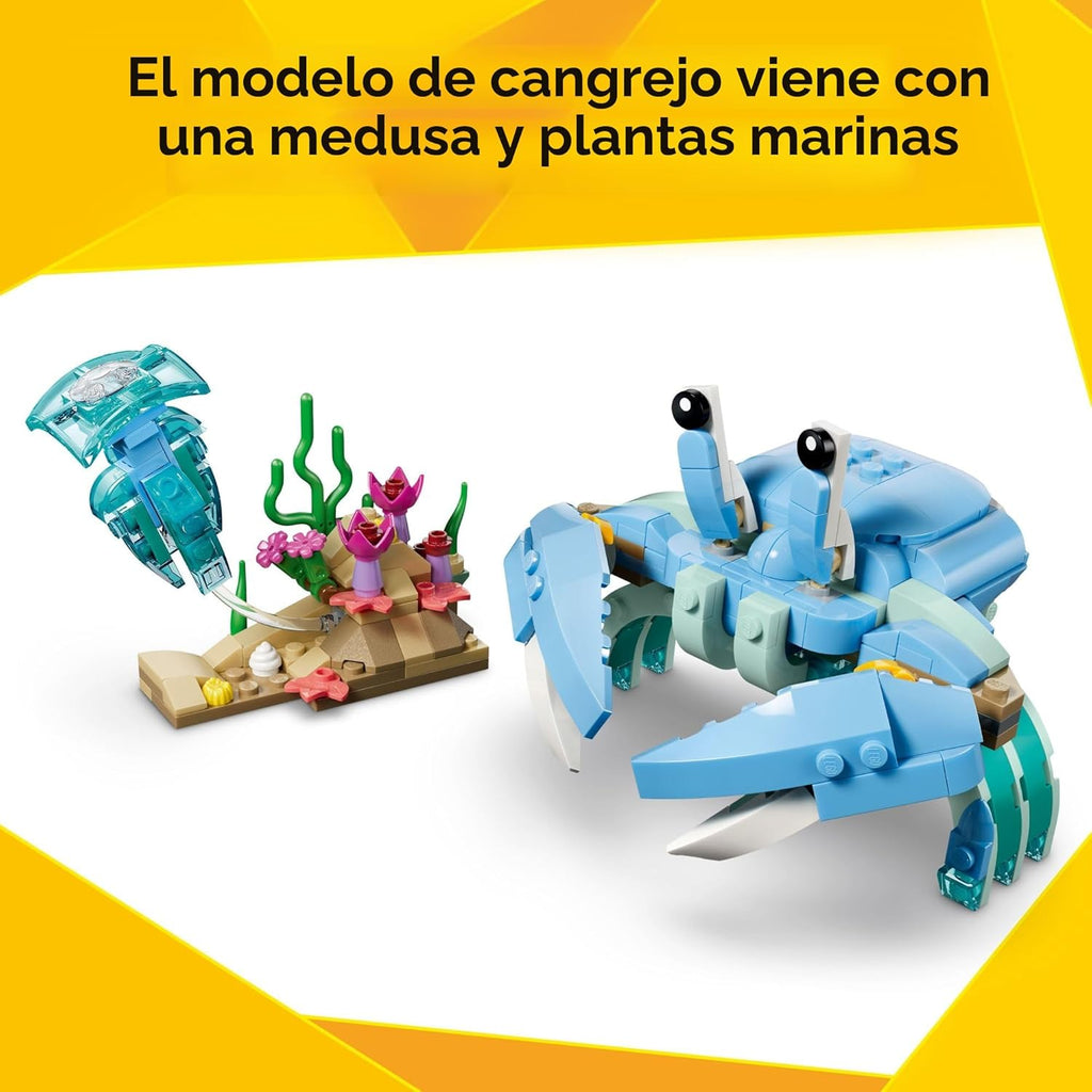 LEGO Creator 3 en 1 Animales Marinos: Hermoso Juego de Construcción...