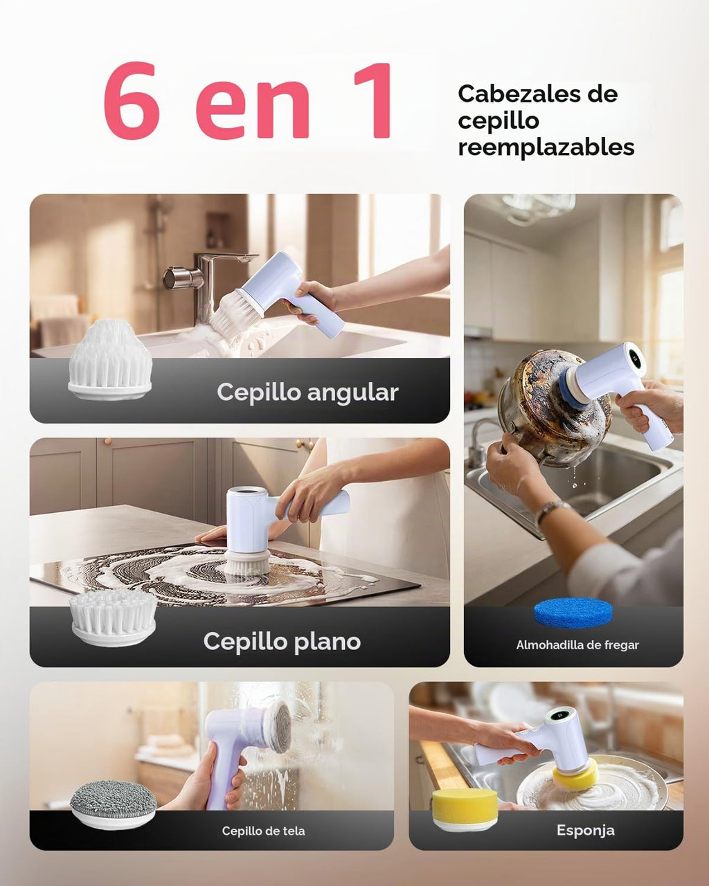PUFTEM Depurador de ducha eléctrico, depurador de baño inalámbrico,...
