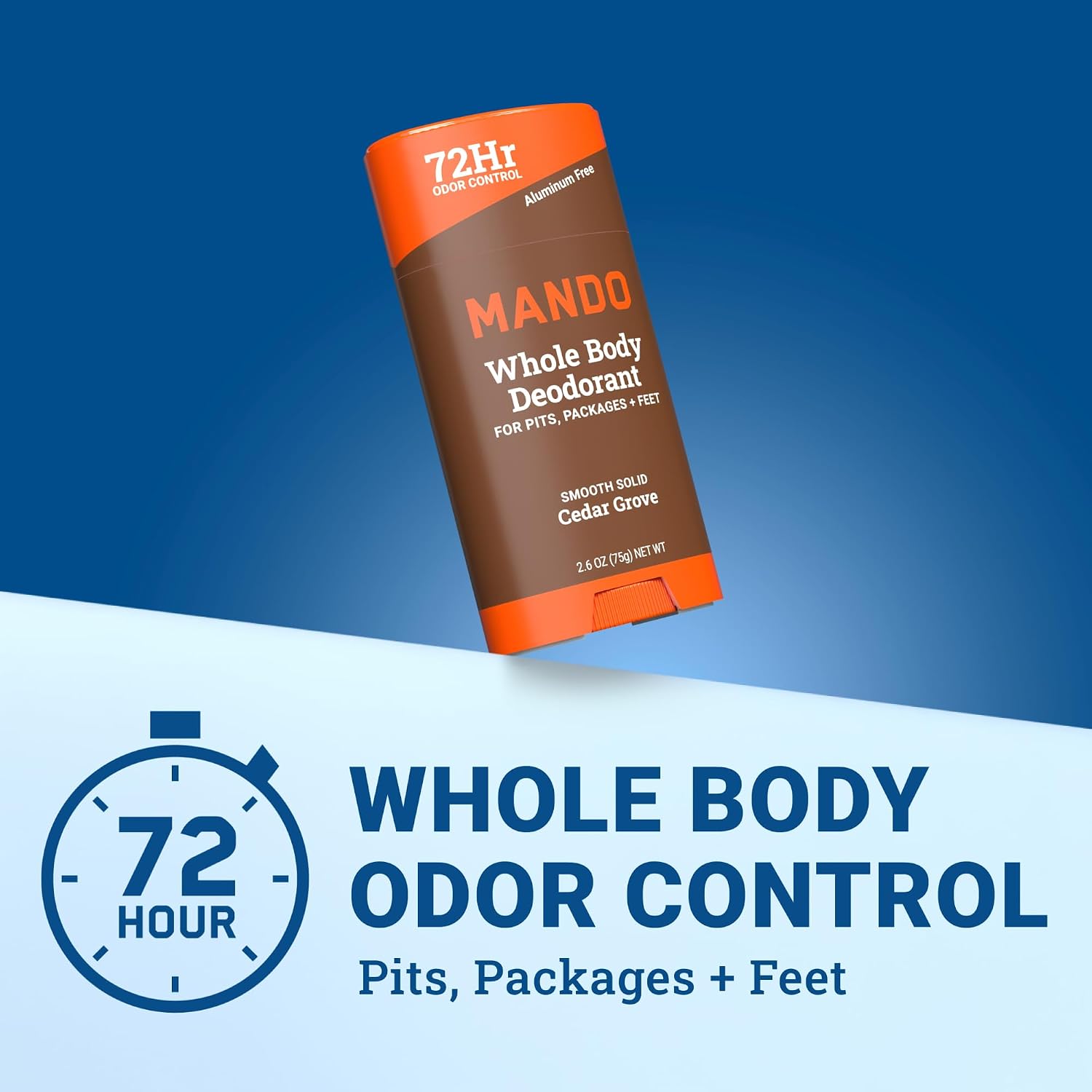 Mando Desodorante para todo el cuerpo para hombres - Barra sólida s...