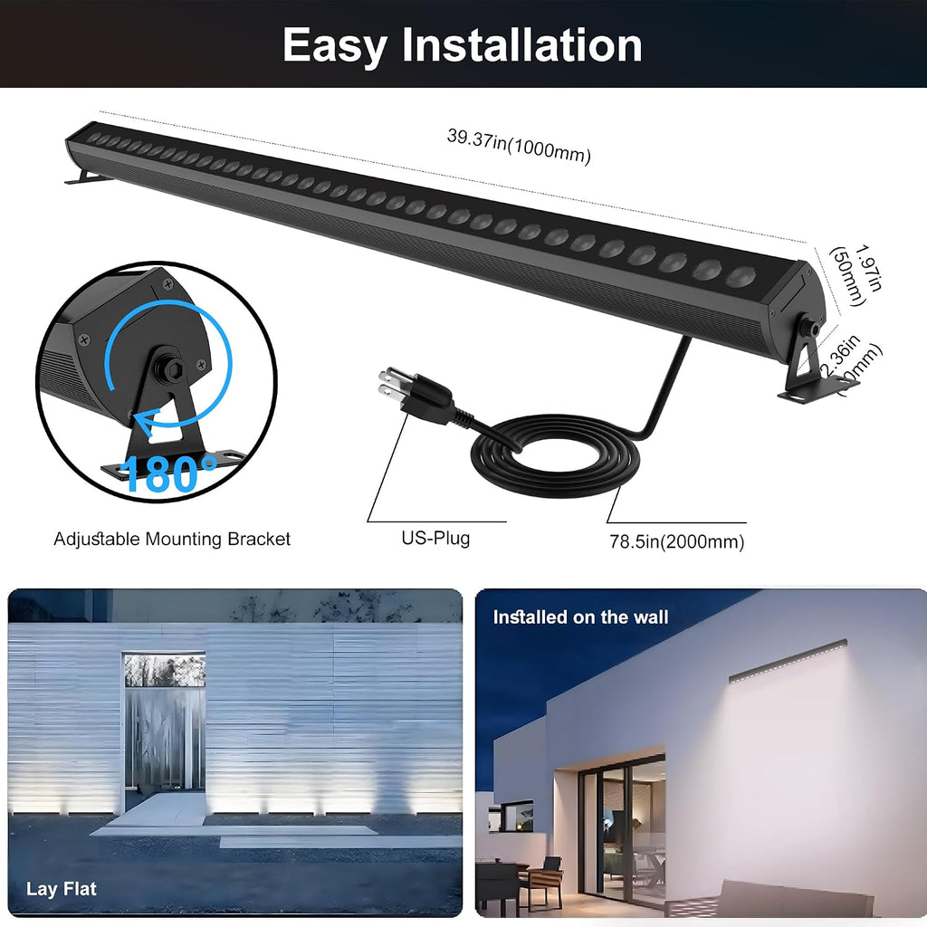 Umidkin Lámpara Inteligente LED Lineal para Lavado de Pared, 40 Pul...