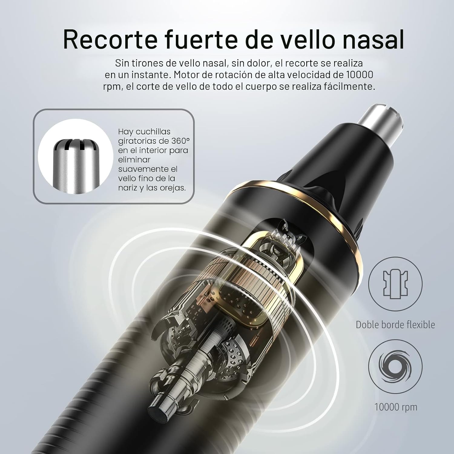 XOOMRSCP Recortadora de pelo de nariz para hombres, recortadora de...