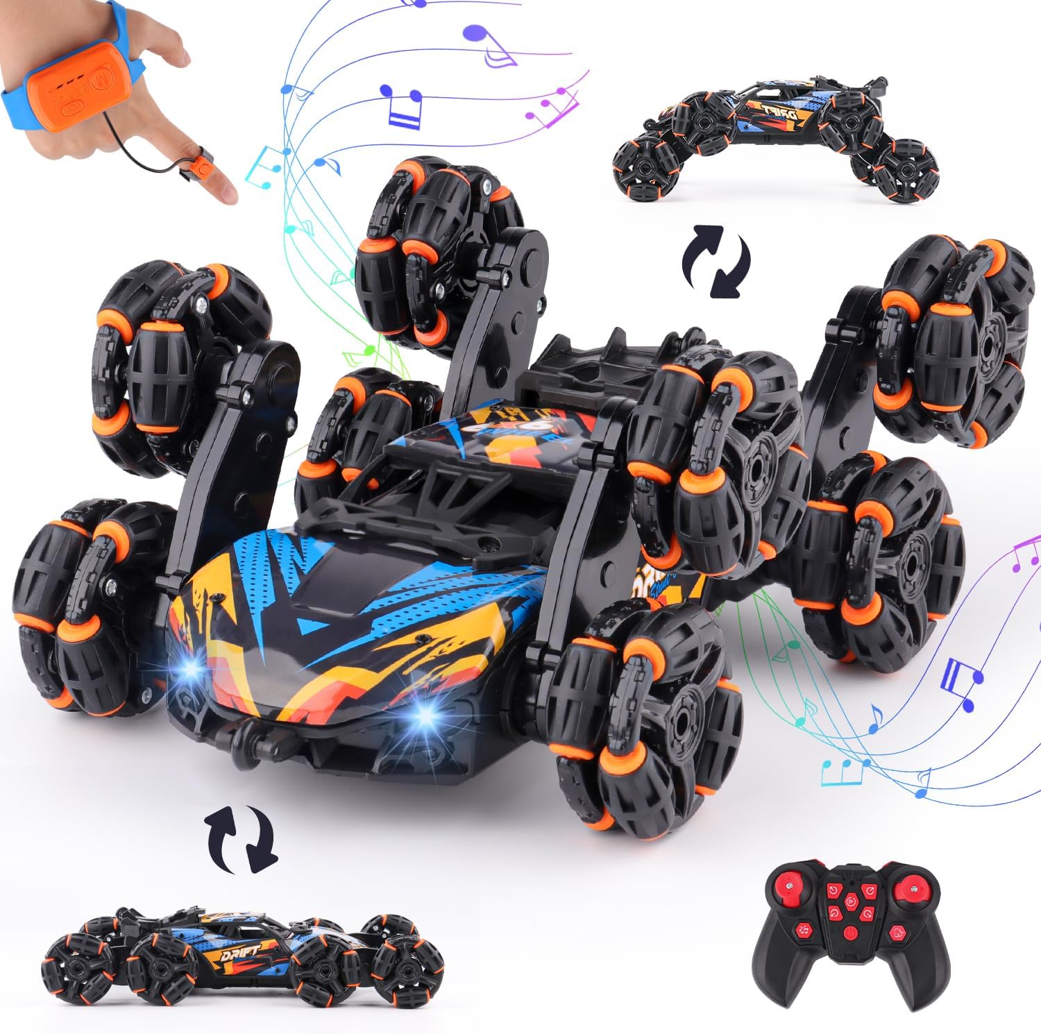 NEXBOX Enfriador de 8 ruedas controlado a mano juguetes de coche RC...