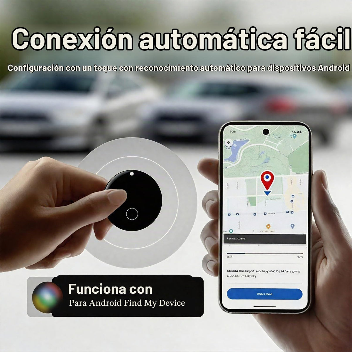 Rastreador GPS Android para vehículos sin suscripción, paquete de 4...