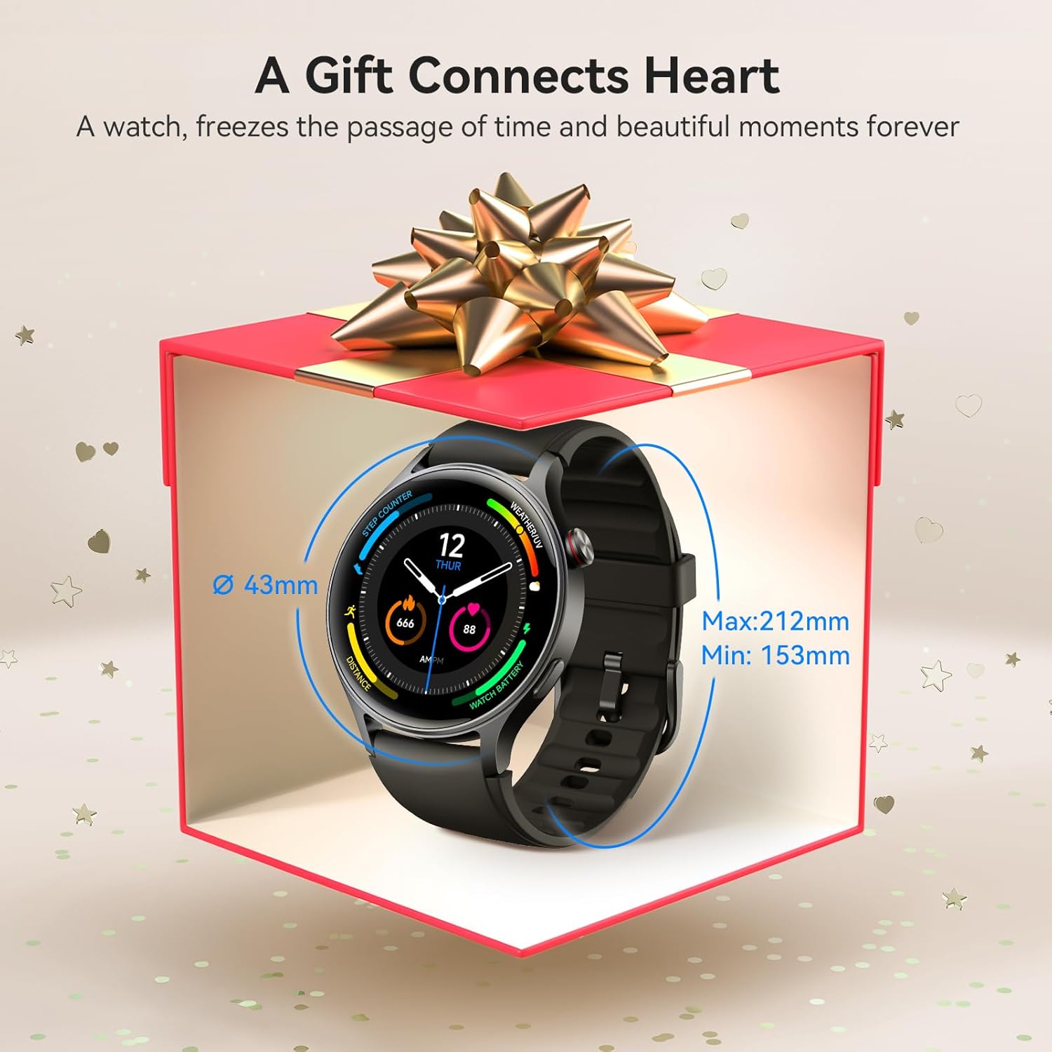 Reloj inteligente para hombres y mujeres, responder\/hacer llamadas...