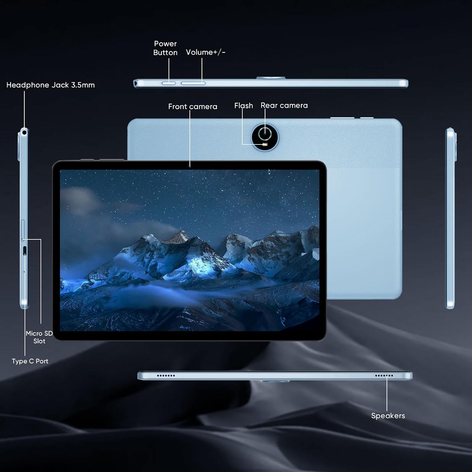 WXUNJA Tablet Android 15, tabletas de 11 pulgadas con procesador Oc...