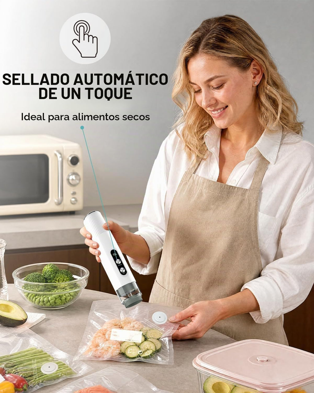 Odilona Sellador al vacío compacto para alimentos, máquina sellador...