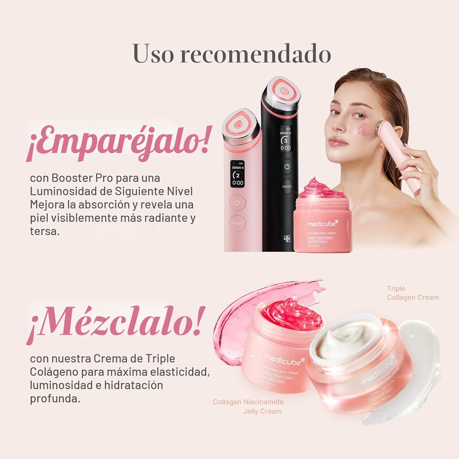 medicube Crema de gelatina de colágeno, niacinamida y colágeno hidr...