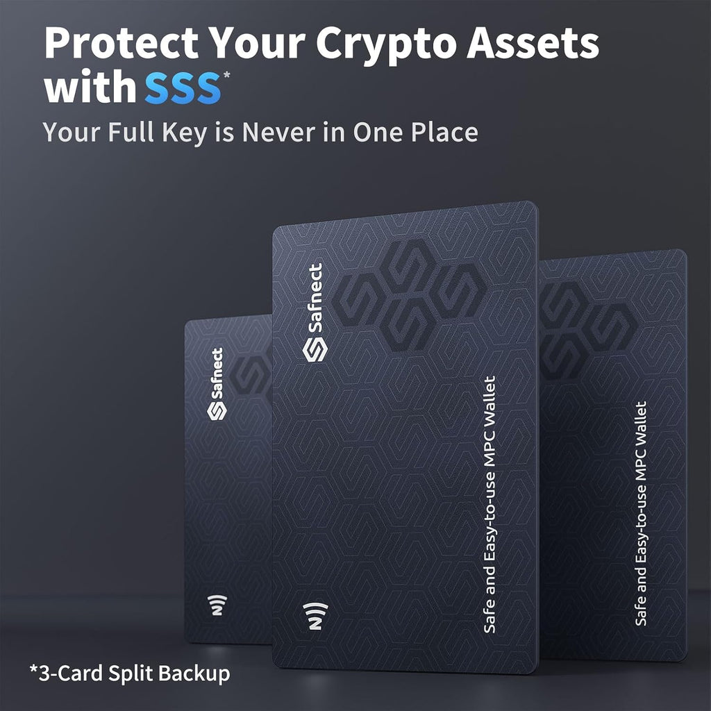 Safnect NFC Crypto Hardware Wallet \u2013 3 tarjetas de reserva sin...