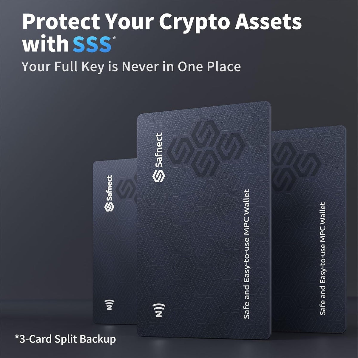 Safnect NFC Crypto Hardware Wallet \u2013 3 tarjetas de reserva sin...