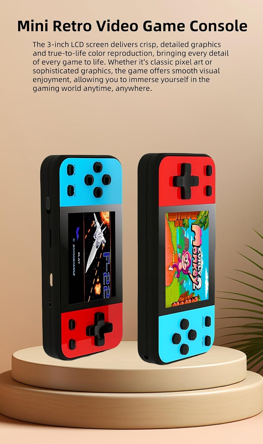 JXD Mini Consola de Videojuegos Retro con Pantalla LCD de 3 Pulgada...