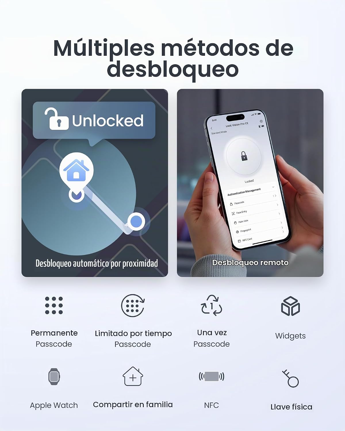 SwitchBot Lock Vision Pro - Cerradura inteligente, reconocimiento f...