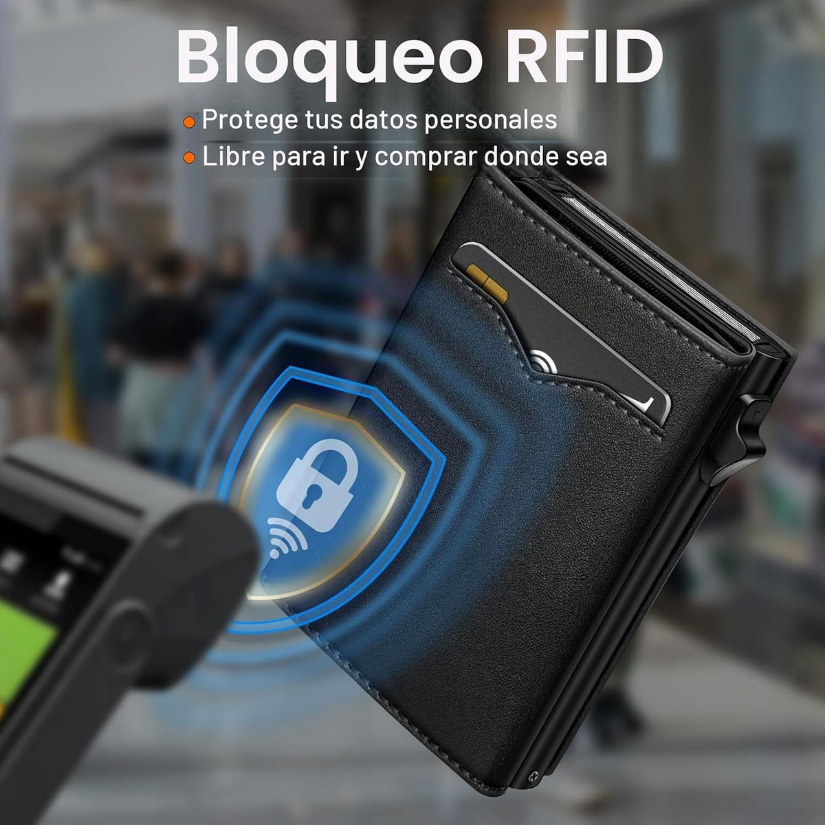 miyozi Cartera para hombre, con bolsillo para efectivo, 2 ventanas...
