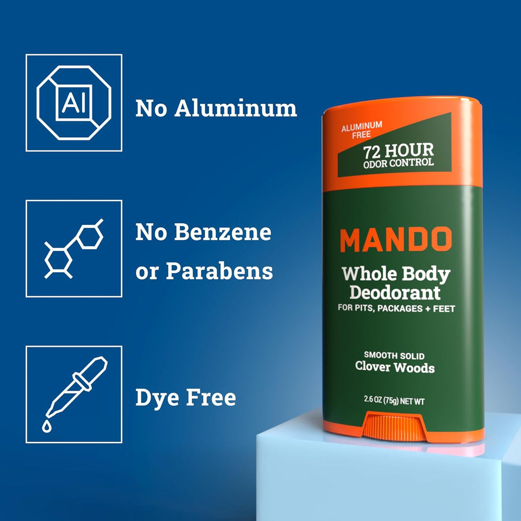 Mando Desodorante para Todo el Cuerpo para Hombres - Barra Sólida S...