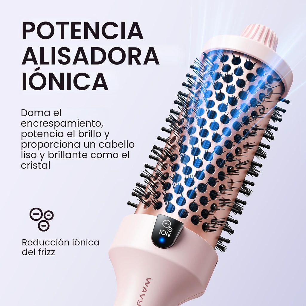 Wavytalk Cepillo térmico Blowout Boost Grande, cepillo redondo cale...