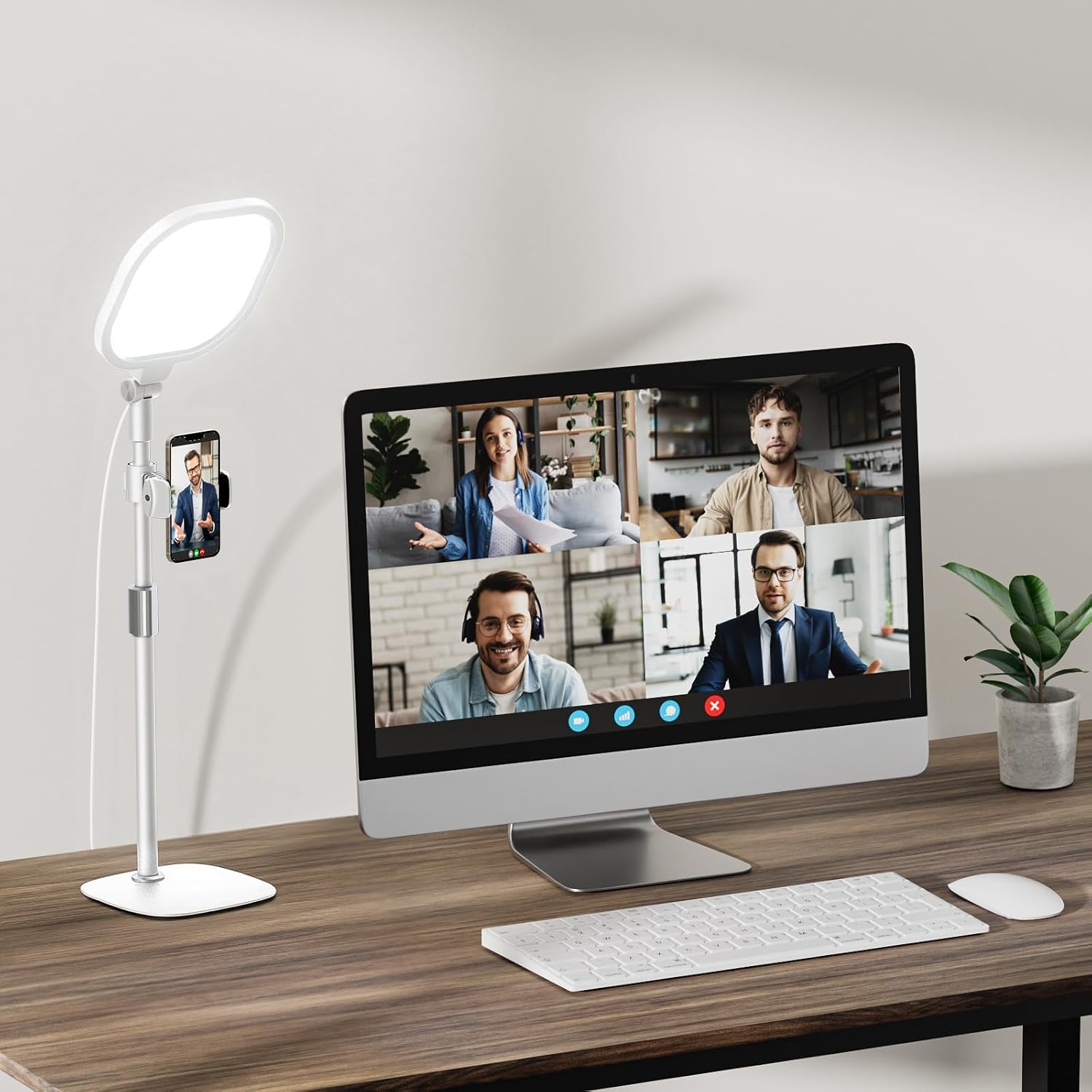 Iluminación para videollamadas, luz de videoconferencia con 30 modo...