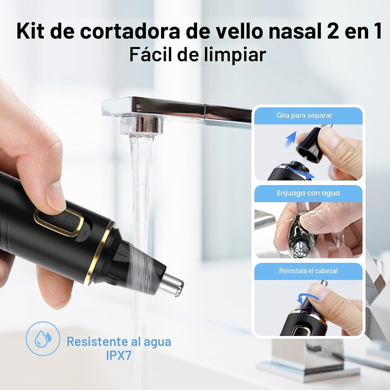 XOOMRSCP Recortadora de pelo de nariz para hombres, recortadora de...