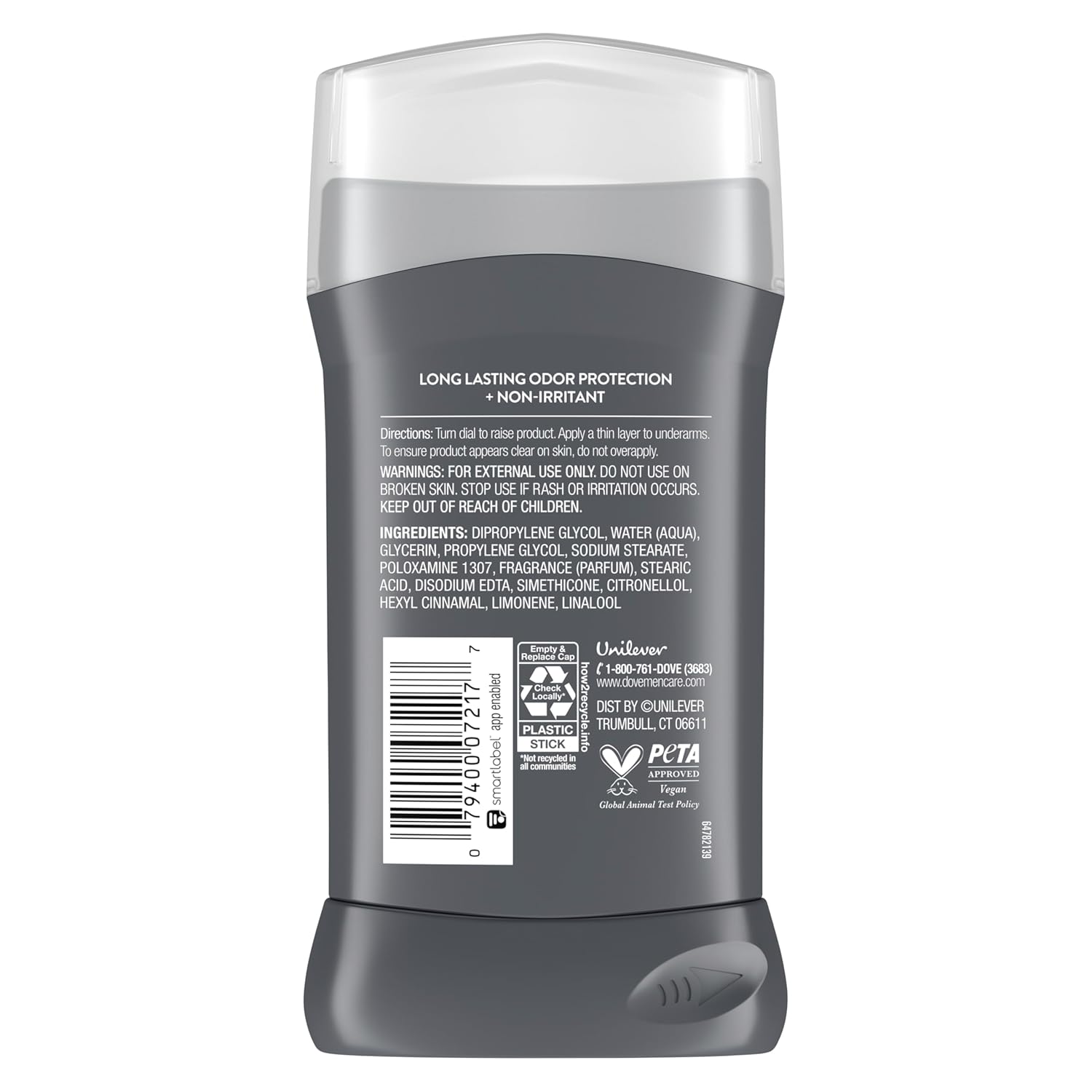Dove Men+Care Barra de desodorante para hombres 4 unidades Extra fr...