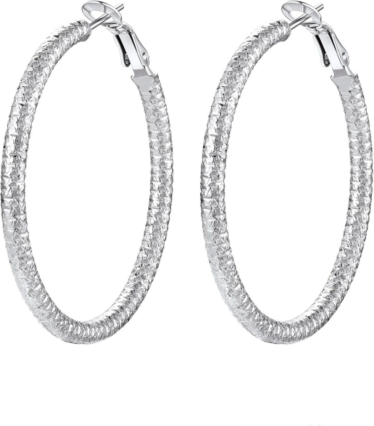 PROSTEEL 12\/16\/24\/32\/40 Pulgadas Aretes de Aro Gruesos para Muj...