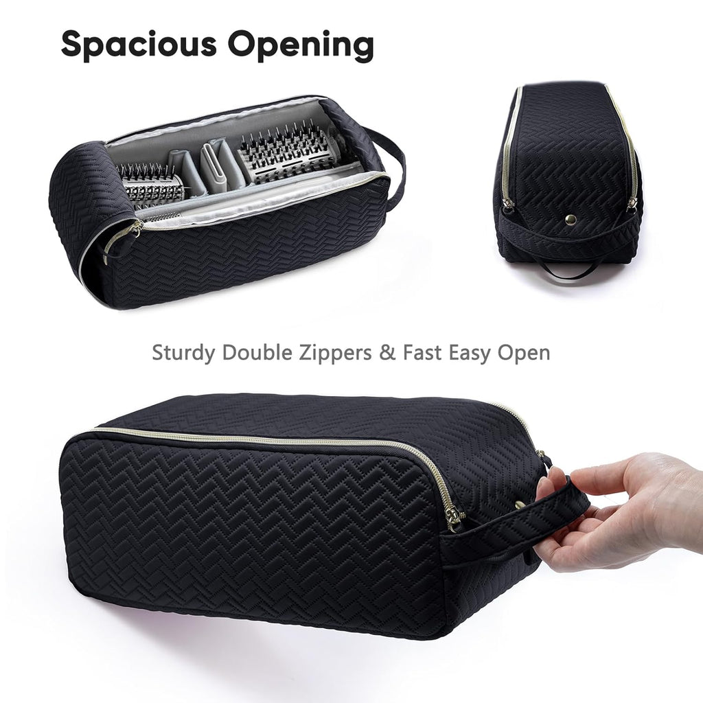 ELCUPA Bolsa de viaje grande para herramientas para el cabello comp...