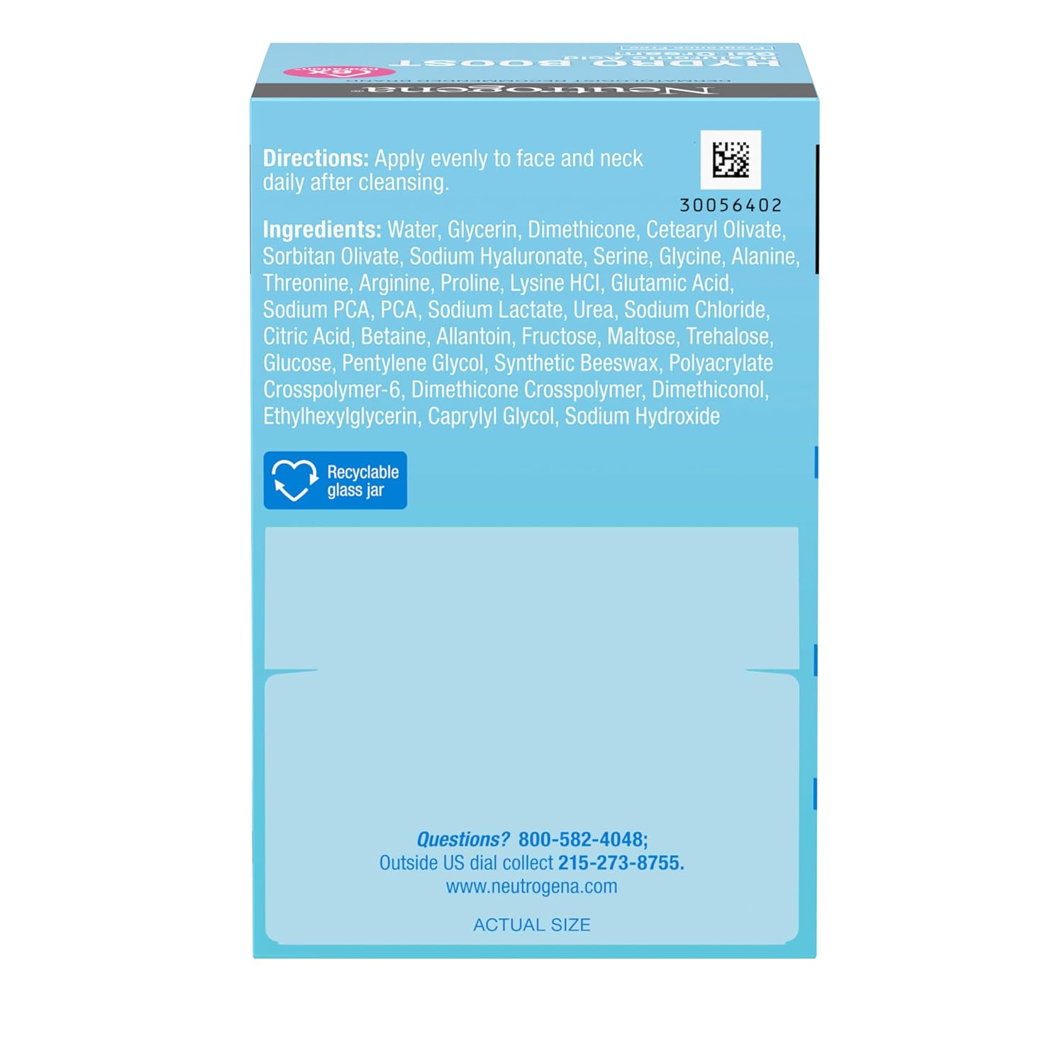 Neutrogena Hydro Boost Gel Cream, hidratación de 48 horas para piel...
