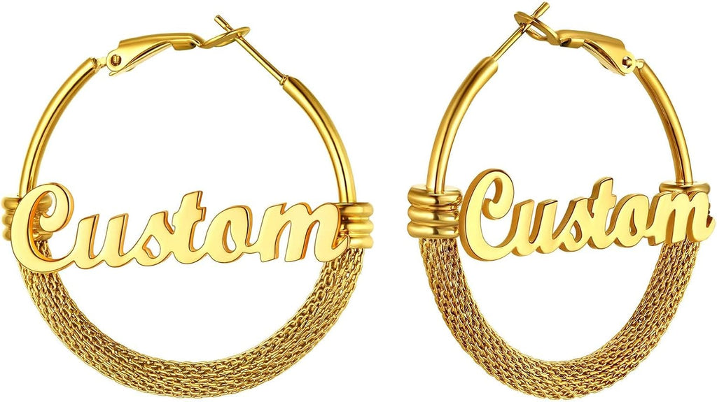 PROSTEEL 12\/16\/24\/32\/40 Pulgadas Aretes de Aro Gruesos para Muj...