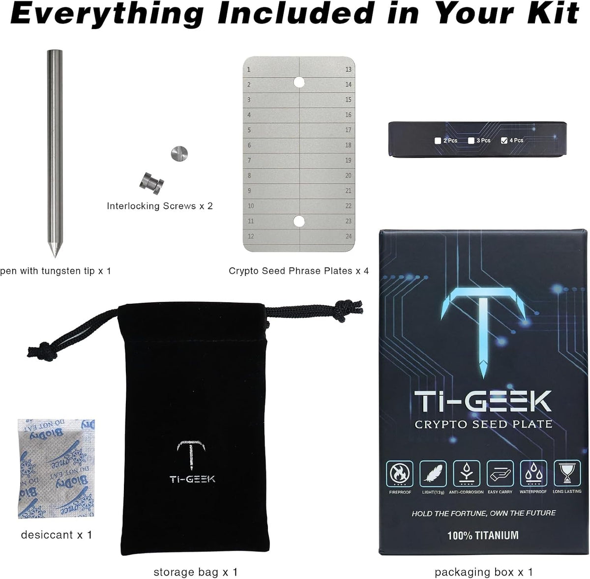 TI GEEK Almacenamiento de frases de semillas criptográficas de tita...